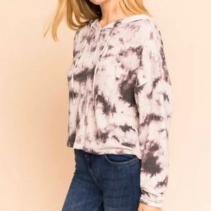 Relaxed Hoodie Purple Tie Dye Large L By Gille